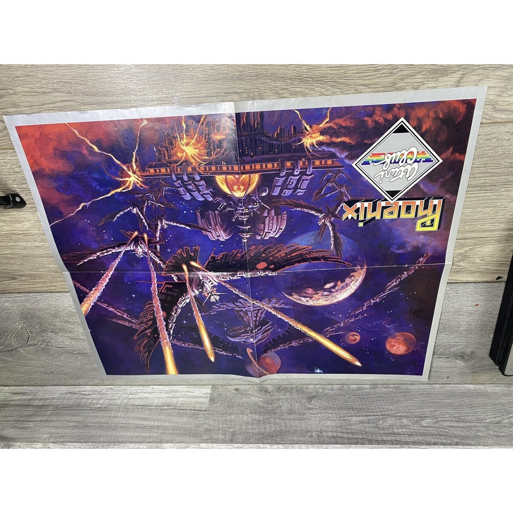 Vintage Atari Club Phoenix Atari 2600 Video‎ Game Poster Folded Original Art